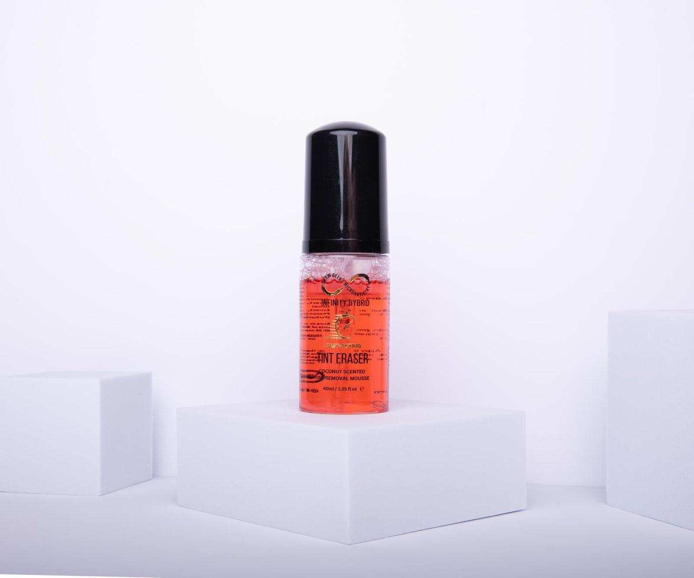 INFINITY TINT ERASER FOAM MOUSSE - 40ML COCONUT SCENT, CHERRY PINK COLOUR